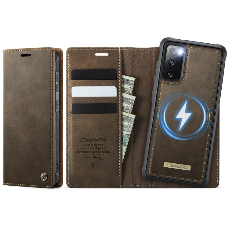 Custodia per telefono CaseMe C49 con portafoglio in pelle, magnetica, con blocco RFID e removibile., For Samsung Galaxy S23+ 5G, For Samsung Galaxy S23 5G, For Samsung Galaxy S20 FE, For Samsung Galaxy A53 5G