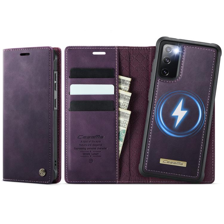 Custodia per telefono CaseMe C49 con portafoglio in pelle, magnetica, con blocco RFID e removibile., For Samsung Galaxy S23+ 5G, For Samsung Galaxy S23 5G, For Samsung Galaxy S20 FE, For Samsung Galaxy A53 5G