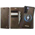 Custodia per telefono CaseMe C49 con portafoglio in pelle, magnetica, con blocco RFID e removibile., For Samsung Galaxy S22 Ultra 5G, For Samsung Galaxy S22+ 5G, For Samsung Galaxy S22 5G, For Samsung Galaxy S21 FE 5G