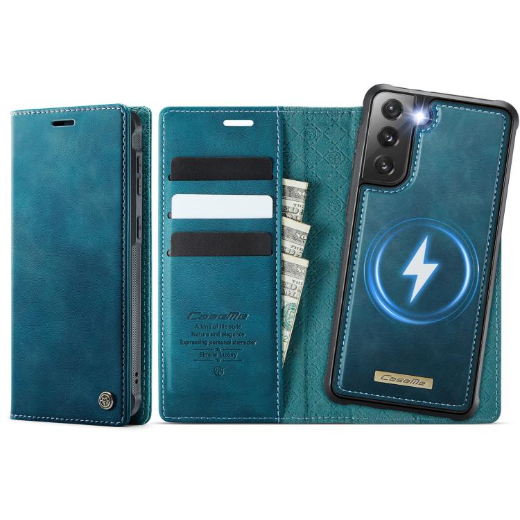 Custodia per telefono CaseMe C49 con portafoglio in pelle, magnetica, con blocco RFID e removibile., For Samsung Galaxy S22 Ultra 5G, For Samsung Galaxy S22+ 5G, For Samsung Galaxy S22 5G, For Samsung Galaxy S21 FE 5G