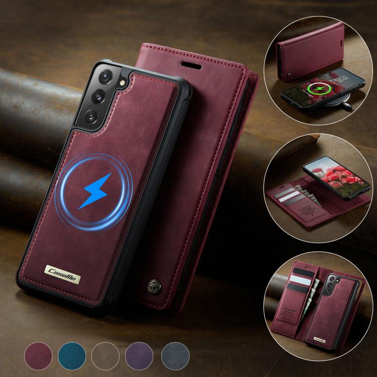 Custodia per telefono CaseMe C49 con portafoglio in pelle, magnetica, con blocco RFID e removibile., For Samsung Galaxy S21 5G, For Samsung Galaxy S21+ 5G, For Samsung Galaxy S21 Ultra 5G, For Samsung Galaxy S20 Ultra