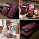 Custodia per telefono CaseMe C49 con portafoglio in pelle, magnetica, con blocco RFID e removibile., For Samsung Galaxy S21 5G, For Samsung Galaxy S21+ 5G, For Samsung Galaxy S21 Ultra 5G, For Samsung Galaxy S20 Ultra