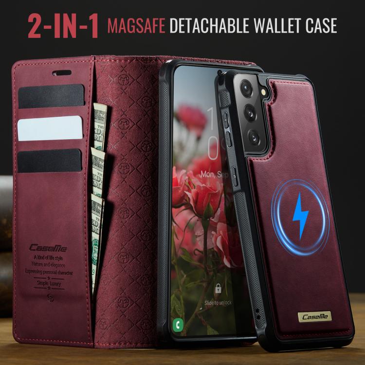 Custodia per telefono CaseMe C49 con portafoglio in pelle, magnetica, con blocco RFID e removibile., For Samsung Galaxy S21 5G, For Samsung Galaxy S21+ 5G, For Samsung Galaxy S21 Ultra 5G, For Samsung Galaxy S20 Ultra