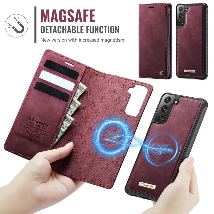Custodia per telefono CaseMe C49 con portafoglio in pelle, magnetica, con blocco RFID e removibile., For Samsung Galaxy S21 5G, For Samsung Galaxy S21+ 5G, For Samsung Galaxy S21 Ultra 5G, For Samsung Galaxy S20 Ultra