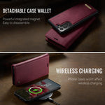 Custodia per telefono CaseMe C49 con portafoglio in pelle, magnetica, con blocco RFID e removibile., For Samsung Galaxy S21 5G, For Samsung Galaxy S21+ 5G, For Samsung Galaxy S21 Ultra 5G, For Samsung Galaxy S20 Ultra