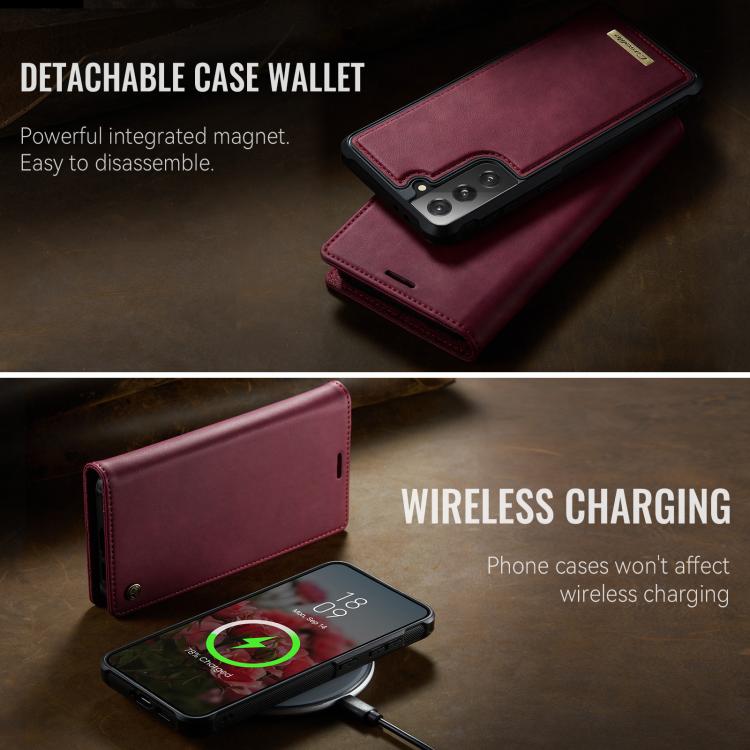 Custodia per telefono CaseMe C49 con portafoglio in pelle, magnetica, con blocco RFID e removibile., For Samsung Galaxy S21 5G, For Samsung Galaxy S21+ 5G, For Samsung Galaxy S21 Ultra 5G, For Samsung Galaxy S20 Ultra