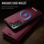 Custodia per telefono CaseMe C49 con portafoglio in pelle, magnetica, con blocco RFID e removibile., For Samsung Galaxy S21 5G, For Samsung Galaxy S21+ 5G, For Samsung Galaxy S21 Ultra 5G, For Samsung Galaxy S20 Ultra