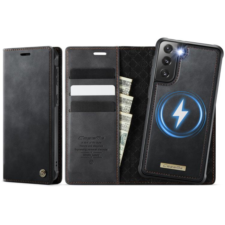 Custodia per telefono CaseMe C49 con portafoglio in pelle, magnetica, con blocco RFID e removibile., For Samsung Galaxy S21 5G, For Samsung Galaxy S21+ 5G, For Samsung Galaxy S21 Ultra 5G, For Samsung Galaxy S20 Ultra