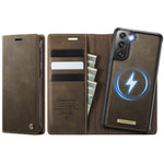 Custodia per telefono CaseMe C49 con portafoglio in pelle, magnetica, con blocco RFID e removibile., For Samsung Galaxy S21 5G, For Samsung Galaxy S21+ 5G, For Samsung Galaxy S21 Ultra 5G, For Samsung Galaxy S20 Ultra