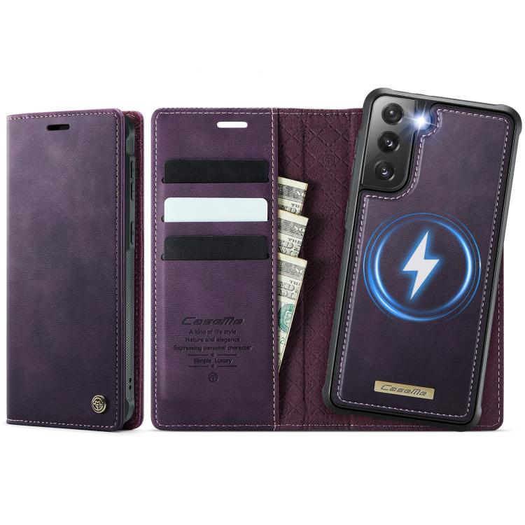 Custodia per telefono CaseMe C49 con portafoglio in pelle, magnetica, con blocco RFID e removibile., For Samsung Galaxy S21 5G, For Samsung Galaxy S21+ 5G, For Samsung Galaxy S21 Ultra 5G, For Samsung Galaxy S20 Ultra