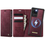 Custodia per telefono CaseMe C49 con portafoglio in pelle, magnetica, con blocco RFID e removibile., For Samsung Galaxy S21 5G, For Samsung Galaxy S21+ 5G, For Samsung Galaxy S21 Ultra 5G, For Samsung Galaxy S20 Ultra