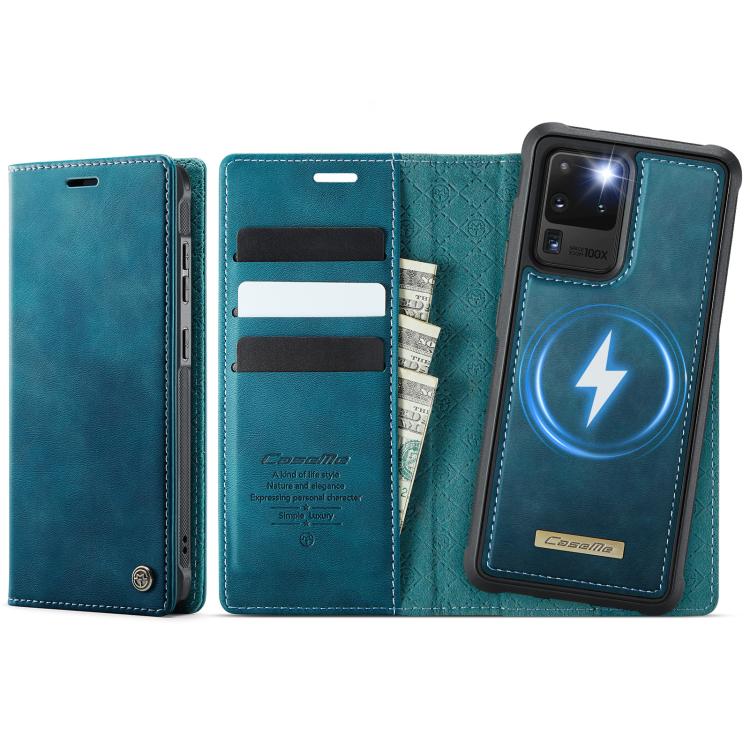 Custodia per telefono CaseMe C49 con portafoglio in pelle, magnetica, con blocco RFID e removibile., For Samsung Galaxy S21 5G, For Samsung Galaxy S21+ 5G, For Samsung Galaxy S21 Ultra 5G, For Samsung Galaxy S20 Ultra