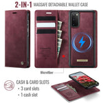 Custodia per telefono CaseMe C49 con portafoglio in pelle, magnetica, con blocco RFID e removibile., For Samsung Galaxy S20, For Samsung Galaxy S20+, For Samsung Galaxy A17, For Samsung Galaxy S24 / S25