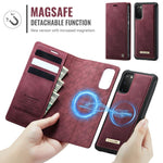 Custodia per telefono CaseMe C49 con portafoglio in pelle, magnetica, con blocco RFID e removibile., For Samsung Galaxy S20, For Samsung Galaxy S20+, For Samsung Galaxy A17, For Samsung Galaxy S24 / S25