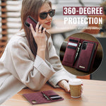 Custodia per telefono CaseMe C49 con portafoglio in pelle, magnetica, con blocco RFID e removibile., For Samsung Galaxy S20, For Samsung Galaxy S20+, For Samsung Galaxy A17, For Samsung Galaxy S24 / S25