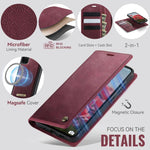 Custodia per telefono CaseMe C49 con portafoglio in pelle, magnetica, con blocco RFID e removibile., For Samsung Galaxy S20, For Samsung Galaxy S20+, For Samsung Galaxy A17, For Samsung Galaxy S24 / S25