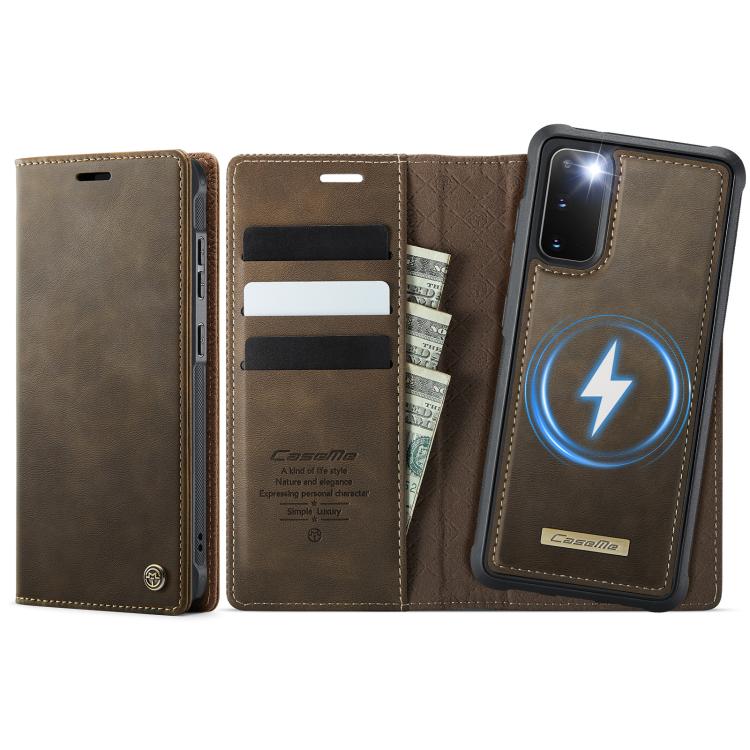 Custodia per telefono CaseMe C49 con portafoglio in pelle, magnetica, con blocco RFID e removibile., For Samsung Galaxy S20, For Samsung Galaxy S20+, For Samsung Galaxy A17, For Samsung Galaxy S24 / S25