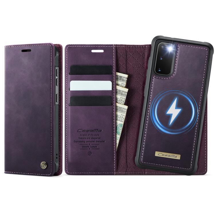 Custodia per telefono CaseMe C49 con portafoglio in pelle, magnetica, con blocco RFID e removibile., For Samsung Galaxy S20, For Samsung Galaxy S20+, For Samsung Galaxy A17, For Samsung Galaxy S24 / S25