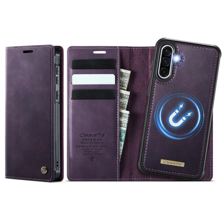 Custodia per telefono CaseMe C49 con portafoglio in pelle, magnetica, con blocco RFID e removibile., For Samsung Galaxy A57 5G, For Galaxy S25 FE, For Samsung Galaxy S25 Edge 5G, For Samsung Galaxy A56 5G