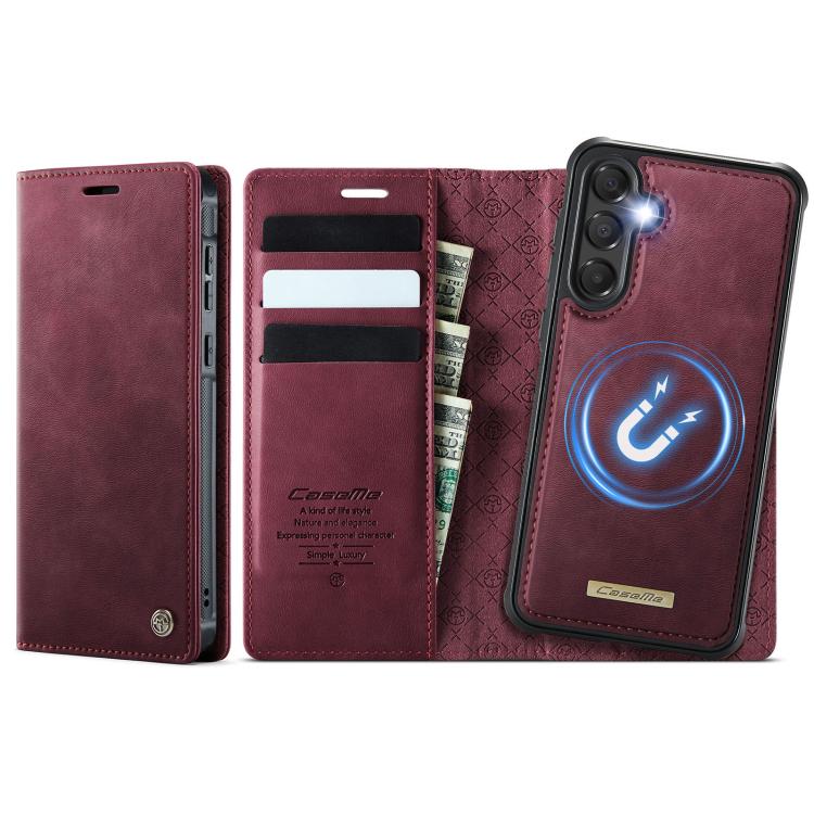 Custodia per telefono CaseMe C49 con portafoglio in pelle, magnetica, con blocco RFID e removibile., For Samsung Galaxy S24+ / S25+, For Samsung Galaxy A14 5G / M44, For Samsung Galaxy A55 / A35 5G, For Samsung Galaxy A13 / A04s