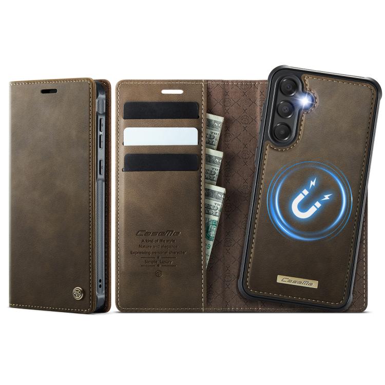 Custodia per telefono CaseMe C49 con portafoglio in pelle, magnetica, con blocco RFID e removibile., For Samsung Galaxy S24+ / S25+, For Samsung Galaxy A14 5G / M44, For Samsung Galaxy A55 / A35 5G, For Samsung Galaxy A13 / A04s
