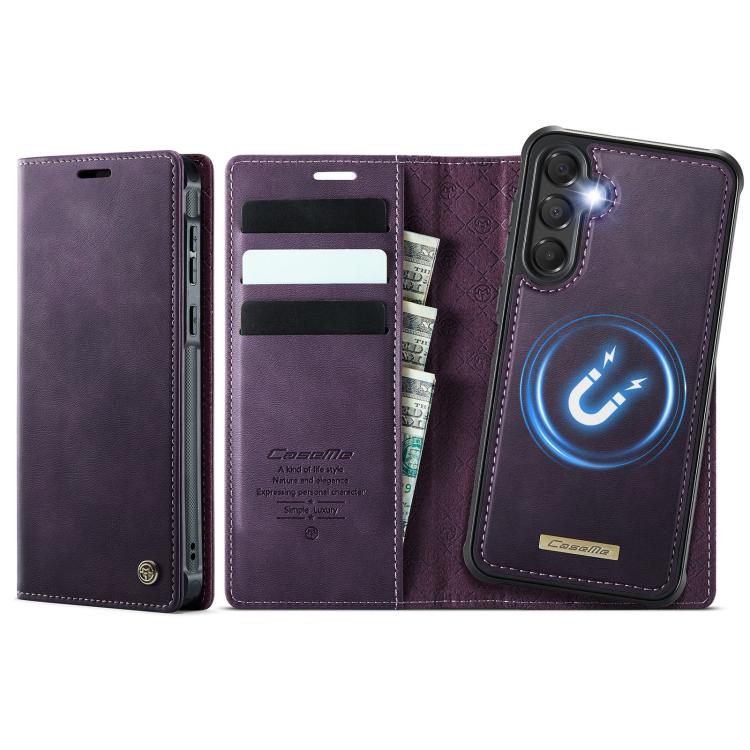 Custodia per telefono CaseMe C49 con portafoglio in pelle, magnetica, con blocco RFID e removibile., For Samsung Galaxy S24+ / S25+, For Samsung Galaxy A14 5G / M44, For Samsung Galaxy A55 / A35 5G, For Samsung Galaxy A13 / A04s