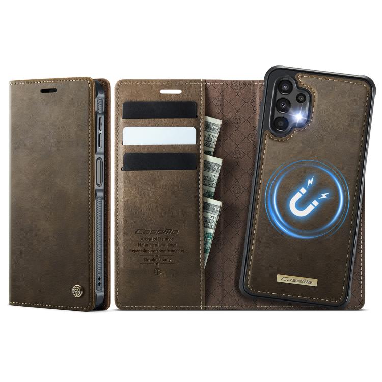 Custodia per telefono CaseMe C49 con portafoglio in pelle, magnetica, con blocco RFID e removibile., For Samsung Galaxy S24+ / S25+, For Samsung Galaxy A14 5G / M44, For Samsung Galaxy A55 / A35 5G, For Samsung Galaxy A13 / A04s
