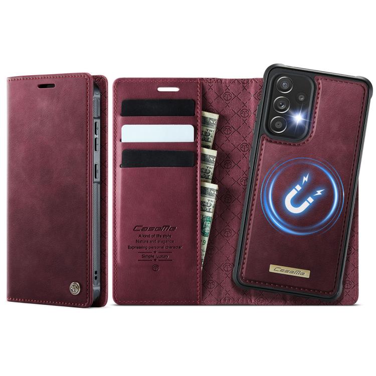 Custodia per telefono CaseMe C49 con portafoglio in pelle, magnetica, con blocco RFID e removibile., For Samsung Galaxy A52 / A52s
