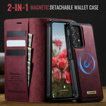 Custodia per telefono CaseMe C49 con portafoglio in pelle, magnetica, con blocco RFID e removibile., For Samsung Galaxy A52 / A52s
