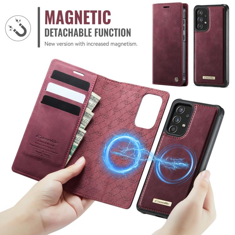 Custodia per telefono CaseMe C49 con portafoglio in pelle, magnetica, con blocco RFID e removibile., For Samsung Galaxy A52 / A52s