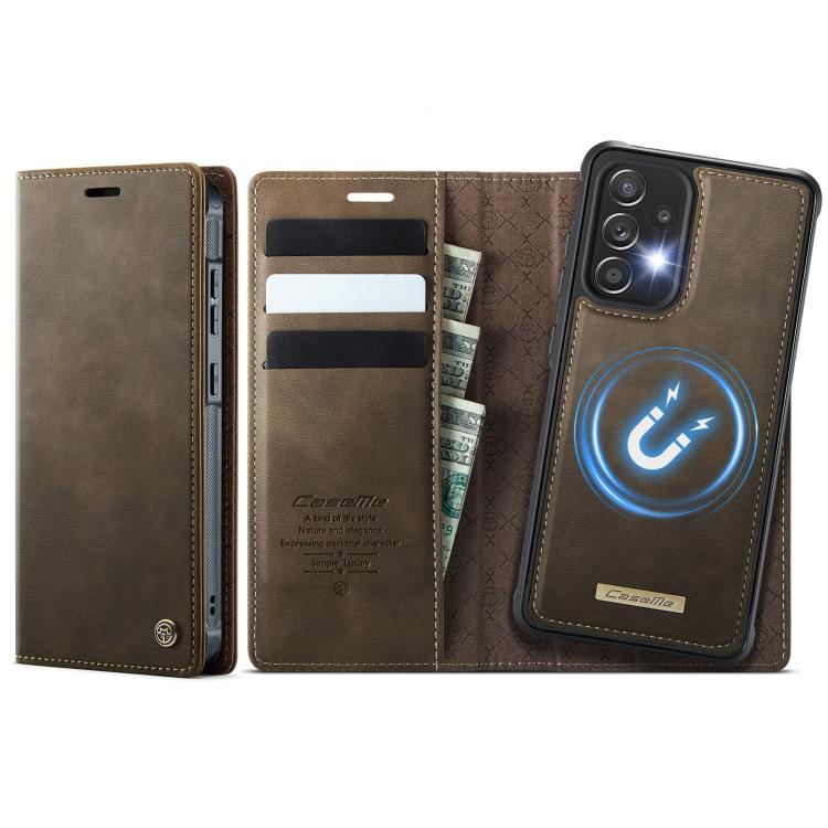 Custodia per telefono CaseMe C49 con portafoglio in pelle, magnetica, con blocco RFID e removibile., For Samsung Galaxy A52 / A52s