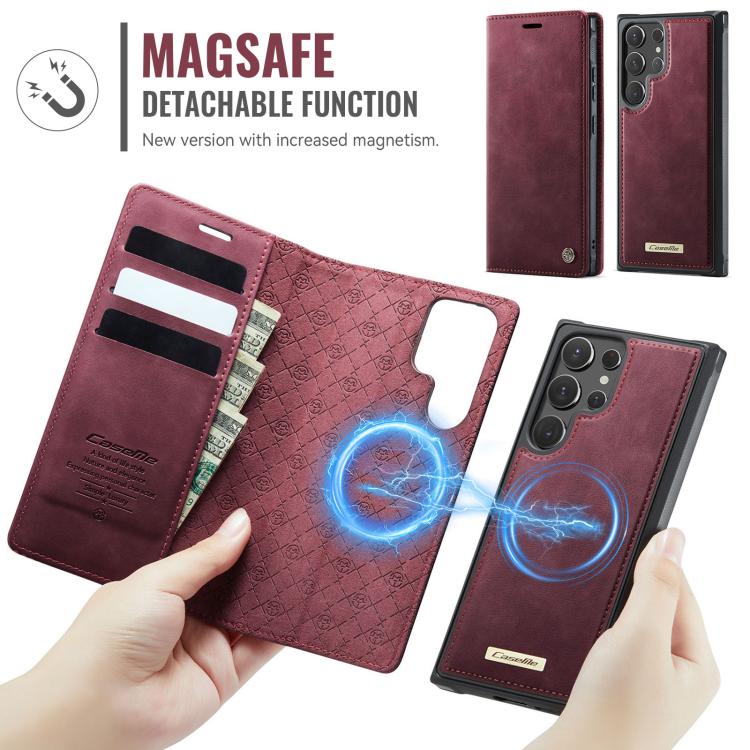 Custodia per telefono CaseMe C49 con portafoglio in pelle, magnetica, con blocco RFID e removibile., For Samsung Galaxy S22 Ultra 5G, For Samsung Galaxy S22+ 5G, For Samsung Galaxy S22 5G, For Samsung Galaxy S21 FE 5G