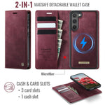 Custodia per telefono CaseMe C49 con portafoglio in pelle, magnetica, con blocco RFID e removibile., For Samsung Galaxy S23+ 5G, For Samsung Galaxy S23 5G, For Samsung Galaxy S20 FE, For Samsung Galaxy A53 5G