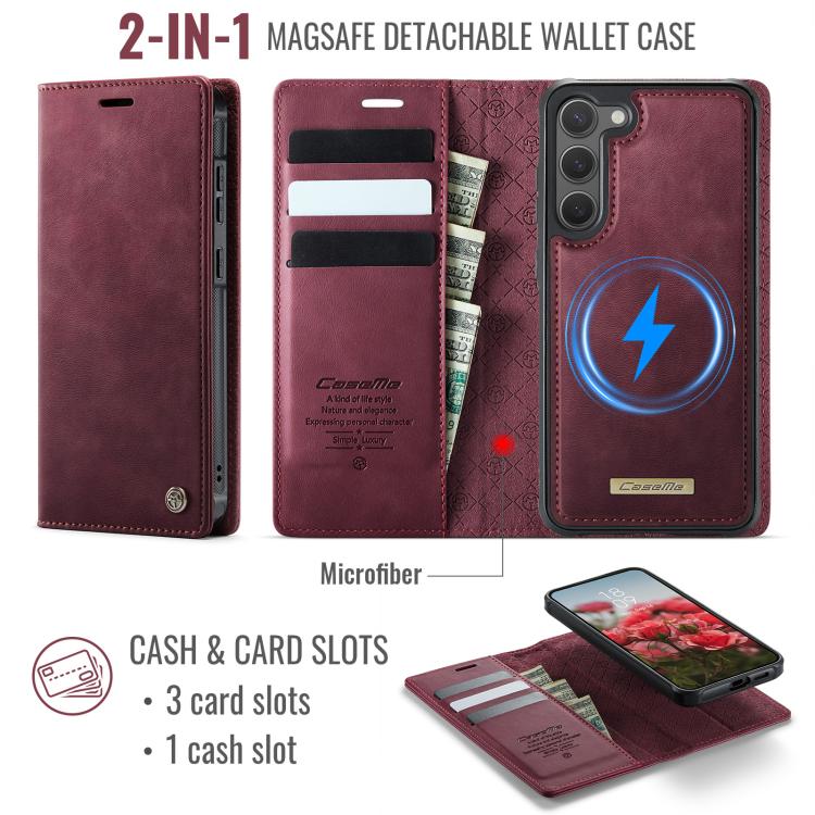 Custodia per telefono CaseMe C49 con portafoglio in pelle, magnetica, con blocco RFID e removibile., For Samsung Galaxy S23+ 5G, For Samsung Galaxy S23 5G, For Samsung Galaxy S20 FE, For Samsung Galaxy A53 5G