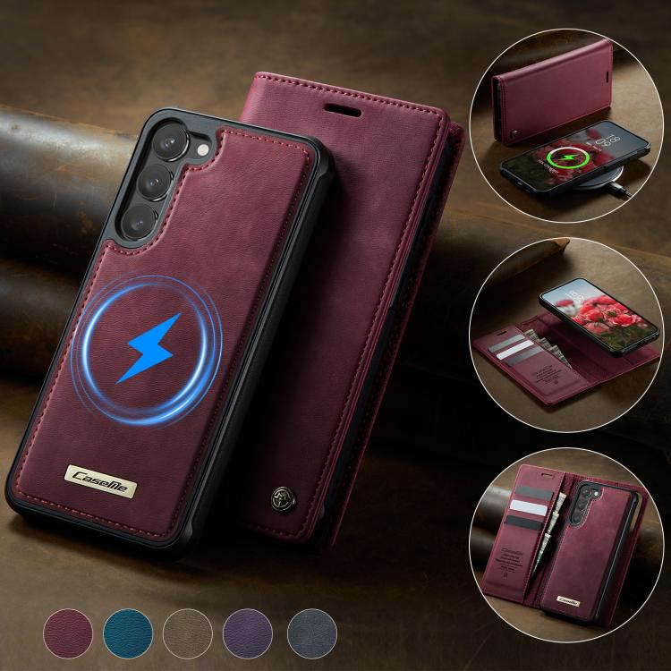 Custodia per telefono CaseMe C49 con portafoglio in pelle, magnetica, con blocco RFID e removibile., For Samsung Galaxy S23+ 5G, For Samsung Galaxy S23 5G, For Samsung Galaxy S20 FE, For Samsung Galaxy A53 5G