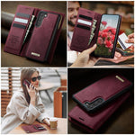 Custodia per telefono CaseMe C49 con portafoglio in pelle, magnetica, con blocco RFID e removibile., For Samsung Galaxy S23+ 5G, For Samsung Galaxy S23 5G, For Samsung Galaxy S20 FE, For Samsung Galaxy A53 5G