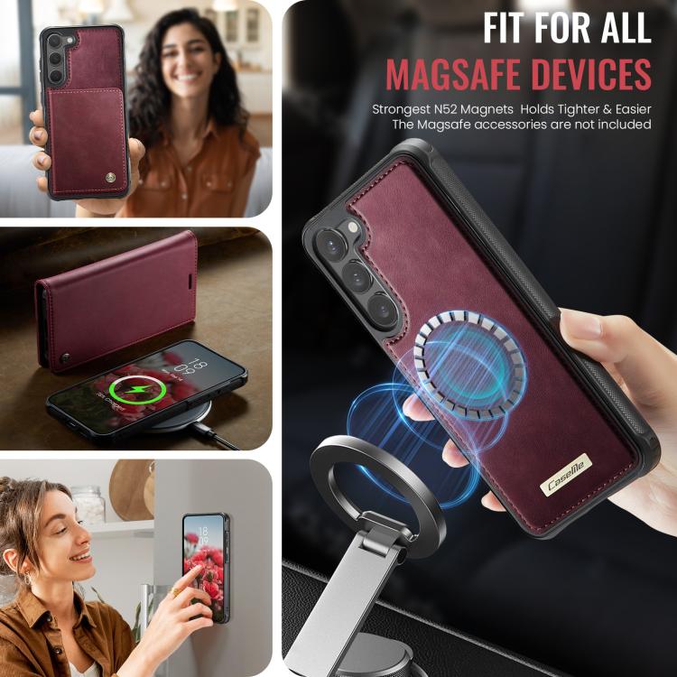 Custodia per telefono CaseMe C49 con portafoglio in pelle, magnetica, con blocco RFID e removibile., For Samsung Galaxy S23+ 5G, For Samsung Galaxy S23 5G, For Samsung Galaxy S20 FE, For Samsung Galaxy A53 5G