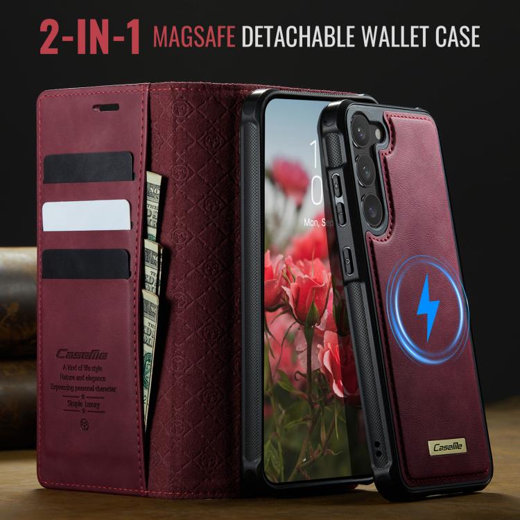 Custodia per telefono CaseMe C49 con portafoglio in pelle, magnetica, con blocco RFID e removibile., For Samsung Galaxy S23+ 5G, For Samsung Galaxy S23 5G, For Samsung Galaxy S20 FE, For Samsung Galaxy A53 5G