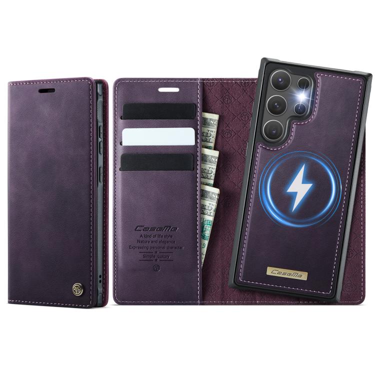 Custodia per telefono CaseMe C49 con portafoglio in pelle, magnetica, con blocco RFID e removibile., For Samsung Galaxy A15, For Samsung Galaxy S23 FE 5G, For Samsung Galaxy A54 5G, For Samsung Galaxy S23 Ultra 5G