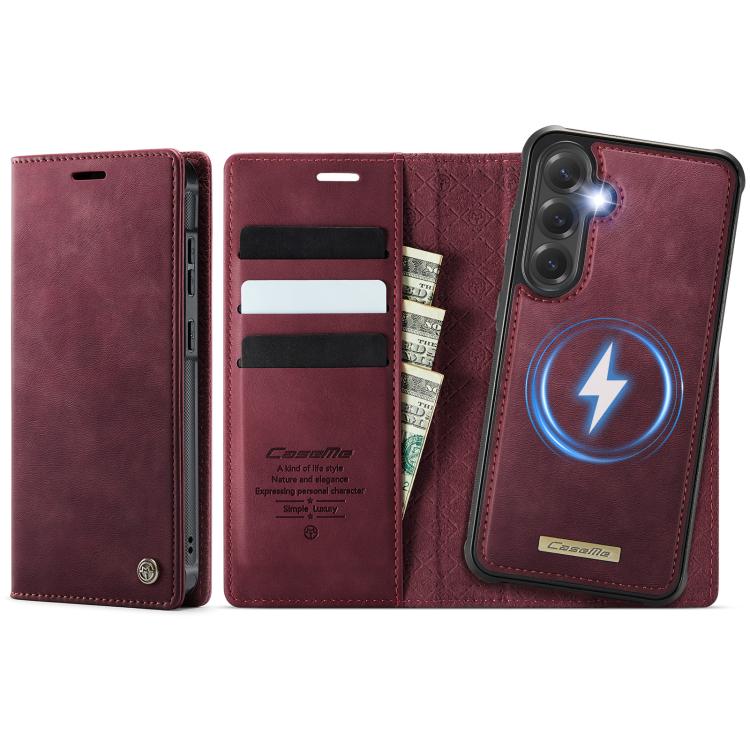Custodia per telefono CaseMe C49 con portafoglio in pelle, magnetica, con blocco RFID e removibile., For Samsung Galaxy S25 Ultra 5G, For Samsung Galaxy A16 5G, For Samsung Galaxy S24 FE 5G, For Samsung Galaxy S24 Ultra 5G