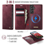 Custodia per telefono CaseMe C49 con portafoglio in pelle, magnetica, con blocco RFID e removibile., For Samsung Galaxy S24+ / S25+, For Samsung Galaxy A14 5G / M44, For Samsung Galaxy A55 / A35 5G, For Samsung Galaxy A13 / A04s