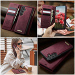 Custodia per telefono CaseMe C49 con portafoglio in pelle, magnetica, con blocco RFID e removibile., For Samsung Galaxy S24+ / S25+, For Samsung Galaxy A14 5G / M44, For Samsung Galaxy A55 / A35 5G, For Samsung Galaxy A13 / A04s