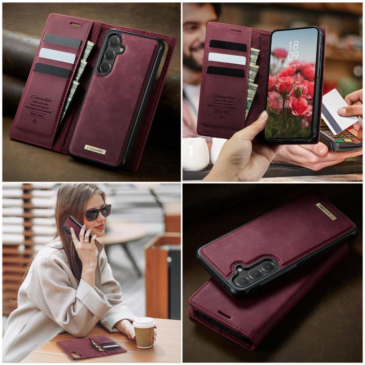 Custodia per telefono CaseMe C49 con portafoglio in pelle, magnetica, con blocco RFID e removibile., For Samsung Galaxy S24+ / S25+, For Samsung Galaxy A14 5G / M44, For Samsung Galaxy A55 / A35 5G, For Samsung Galaxy A13 / A04s