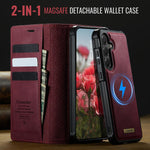 Custodia per telefono CaseMe C49 con portafoglio in pelle, magnetica, con blocco RFID e removibile., For Samsung Galaxy S24+ / S25+, For Samsung Galaxy A14 5G / M44, For Samsung Galaxy A55 / A35 5G, For Samsung Galaxy A13 / A04s