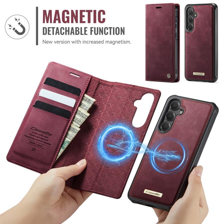 Custodia per telefono CaseMe C49 con portafoglio in pelle, magnetica, con blocco RFID e removibile., For Samsung Galaxy S24+ / S25+, For Samsung Galaxy A14 5G / M44, For Samsung Galaxy A55 / A35 5G, For Samsung Galaxy A13 / A04s