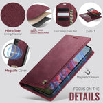 Custodia per telefono CaseMe C49 con portafoglio in pelle, magnetica, con blocco RFID e removibile., For Samsung Galaxy S24+ / S25+, For Samsung Galaxy A14 5G / M44, For Samsung Galaxy A55 / A35 5G, For Samsung Galaxy A13 / A04s