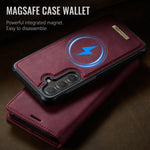 Custodia per telefono CaseMe C49 con portafoglio in pelle, magnetica, con blocco RFID e removibile., For Samsung Galaxy S24+ / S25+, For Samsung Galaxy A14 5G / M44, For Samsung Galaxy A55 / A35 5G, For Samsung Galaxy A13 / A04s