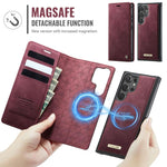 Custodia per telefono CaseMe C49 con portafoglio in pelle, magnetica, con blocco RFID e removibile., For Samsung Galaxy S25 Ultra 5G, For Samsung Galaxy A16 5G, For Samsung Galaxy S24 FE 5G, For Samsung Galaxy S24 Ultra 5G