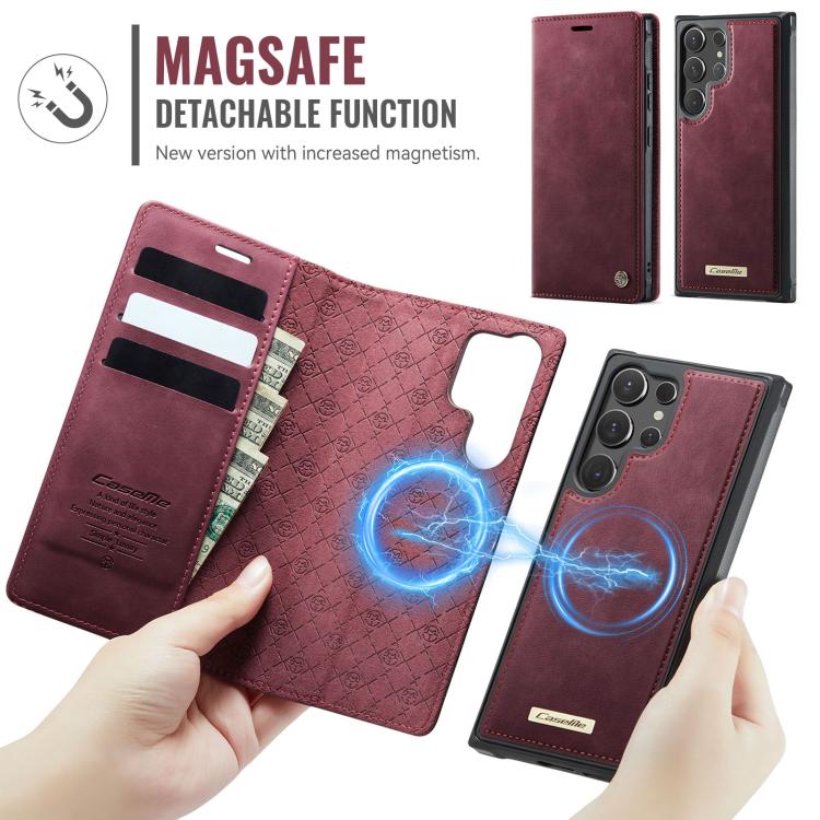 Custodia per telefono CaseMe C49 con portafoglio in pelle, magnetica, con blocco RFID e removibile., For Samsung Galaxy S25 Ultra 5G, For Samsung Galaxy A16 5G, For Samsung Galaxy S24 FE 5G, For Samsung Galaxy S24 Ultra 5G
