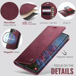 Custodia per telefono CaseMe C49 con portafoglio in pelle, magnetica, con blocco RFID e removibile., For Samsung Galaxy S25 Ultra 5G, For Samsung Galaxy A16 5G, For Samsung Galaxy S24 FE 5G, For Samsung Galaxy S24 Ultra 5G
